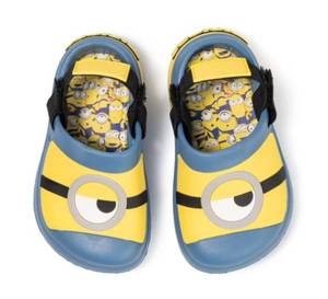 lot 15220 image: Minions Toddler and Little Kids Adjustable Strap Clogs (Youth Size 12)