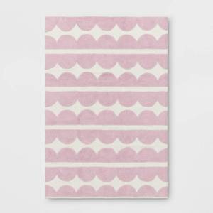 lot 15245 image: Scallop Kids Rug Purple - Pillowfort 4x56 - Retail $65