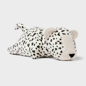 lot 15257 image: Cheetah Weighted Plush Kids Throw Pillow Black and White 20x11 - Pillowfort