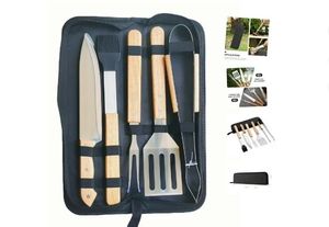 lot 30440 image: BBQ Accessories Grill Tools Set, 5 PCS with Carry Bag, Multifunctional Stainless Steel Spatula Kit, Professional BBQ Accessories Set