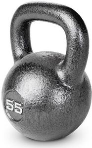 lot 30451 image: 55lb Cast Iron Kettlebell, Single - Retail $90