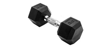 lot 30470 image: Pack of 2, CAP Barbell, 20lb Rubber Hex Dumbbell, Single - Retail $60