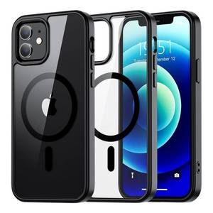 lot 32432 image: 2 Count of SUPFINE Magnetic for iPhone 12 Case,iPhone 12 Pro case, Compatible with MagSafeClear Hard Back with Soft TPU Bumper12FT Military Grade Drop Protection Shockproof Phone Case,Clear Black