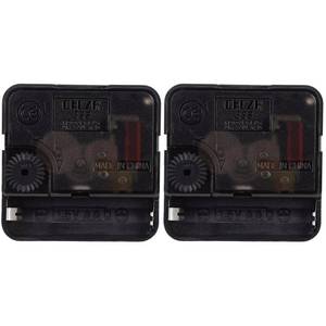 lot 32447 image: 2Pcs Quartz Clock Mechanisms Replacement with Long Shaft Silent Battery Operated Clock Movements for Wall and Desk Clocks with Silicone Wall Plate Cover