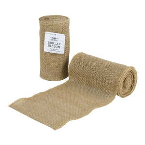 lot 13856 image: Love,Laugh, Craft Jute Burlap Roll Precut Finished Edges  6 W x 5-Yards