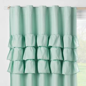lot 15288 image: Ruffle Kids Blackout Window Curtain Panel Mint Green - Pillowfort