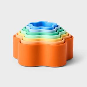 lot 15301 image: Silicone Cup Stacker - 7pc - Gigglescape Baby Stacking Toys, Creativity & Fine Motor Skills, 6 Months