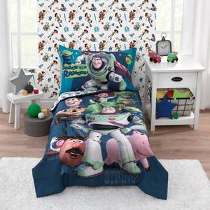 lot 15305 image: Toy Story Youve Got A Friend In Me Toddler 4-Piece Bed Set