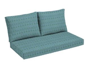 lot 30518 image: Arden Outdoor Deep Seat Cushion Set, Weather-Proof, Rain-Proof, Fade Resistant Patio Cushion Alana Tile - Retail $100