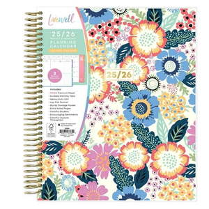 lot 32525 image: 2 Count of Blue Sky LiveWell 2025-2026 Academic Year Weekly and Monthly Planner Calendar  July 2025 - June 2026  12-Month  7  x 9  Flexible Cover  Wirebound  Laminated Tabs