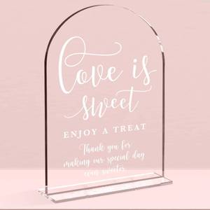 lot 32569 image: Love is Sweet Sign for Dessert Table -5x7