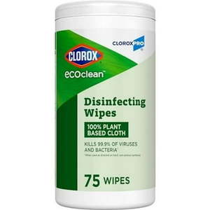 lot 109 image: Cloroxsale CLO60605CT 8 x 7 Ecoclean Disinfecting Wipes  White