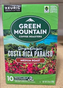 lot 115 image: Green Mountain Coffee Costa Rica Paraiso  Flavored Keurig K-Cup Pods  Medium Roast - 10 Count