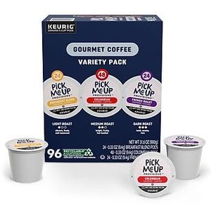 lot 117 image: Pick Me Up Provisions�� Coffee Keurig K-Cup Pods, Variety Pack, 24Carton