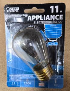 lot 120 image: FeitElectric 11 Watt  Incandescent, Dimmable  Light Bulb, Warm White (2700K) E26 Base