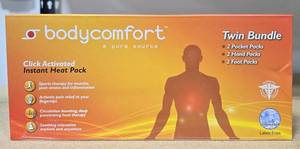 INSTANT HEAT PACK HANDS FEET POCKETS BODY COMFORT body comfort click Activated Instant Heat Packs Extra Wide Back, Neck & Shoulder Retail $32.99