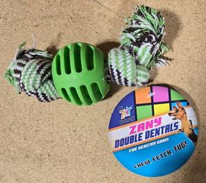 lot 150 image: Zany Double Dentals Dog Chew Toy Set