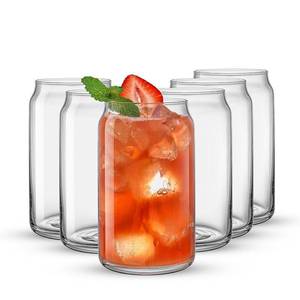 lot 154 image: JoyJolt Classic Can Shape Tumbler Drinking Glass - Set of 6  New in Box