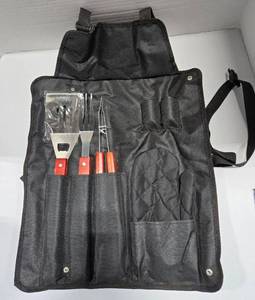 BBQ Tool Set with Apron/Carrying Case