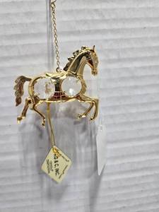 lot 167 image: Gold Plated Horse Crystal Ornament