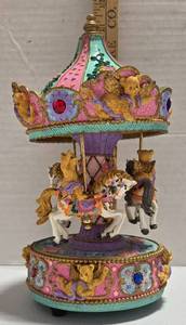 lot 212 image: Teddy Bear Carousel Music Box