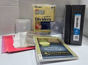lot 246 image: Office Supply Bundle - Binders, Dividers and Paper Set