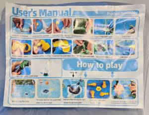 lot 280 image: Inflatable splash pad and sprinkler play mat for children.  Includes a built-in sprinkler system that connects to a standard garden hose.
