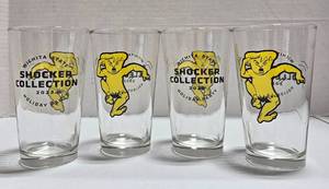 lot 283 image: Wichita State Shocker Collection 2023 Holiday Party Glasses Set of 4