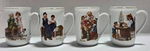 lot 292 image: Norman Rockwell Collectible Coffee Mug Set