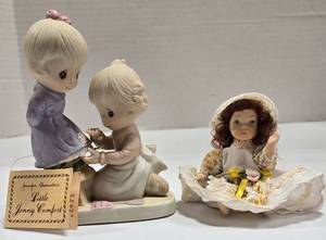 lot 301 image: A Stitch in Time Figurine Set with Jennifer Alexander Porcelain Doll