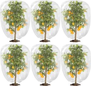 lot 5327 image: 6 Pack, 3.3 x 5 Ft Pest Barrier Netting with Drawstring, Bird Netting for Garden, Garden Netting for Plants, Protective Cover for Tomato, Blueberry Bushes, Vegetables & Fruit Trees