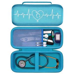 lot 5333 image: Stethoscope Case for 3M Littmann Cardiology III,II,IV,3M Littmann Master CardiologyMDF MDOne Stainless Steel Stethoscope Nurse Accessories and Medical Equipment (Light Blue OuterLight Blue Inner)