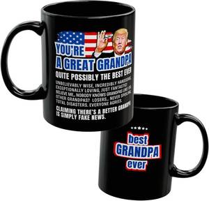 lot 5367 image: Great GRANDPA Mug - Best Ever back text - Grandfather Funny Coffee Cup - 11oz