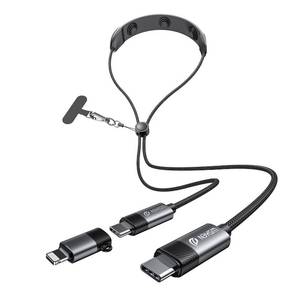 lot 5380 image: WSKEN 2 in 1 USB C to USB CLightning Cable - 100W PD Fast Charging with Creative Massager Design, 4.5FT Type C Cable for iPhone Samsung Google Switch MacBook iPad Tablet Blue
