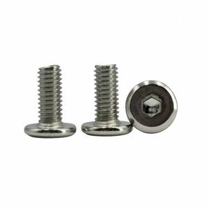 lot 5398 image: M6-1x14mm Flat Head Hex Socket Cap Screws Bolts 50Pcs,304 Stainless Steel Furniture Bolts, Full Thread(with Hex Spanner)