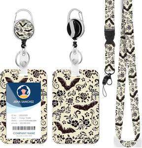 lot 5399 image: AFRITEE Lanyard with ID Badges Holder, Social Worker Science Teacher ID Name Lanyard Badge Gift for Teachers Nurse