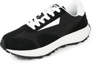 lot 5429 image: JABASIC Women Lace Up Fashion Sneakers Comfortable Vintage Walking Sports Shoes Size 9