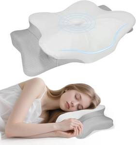 lot 5462 image: Cervical Neck Pillow for Pain Relief, Ergonomic Contour Side Sleeper Memory Foam Pillow for Neck Support
