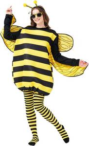 lot 5479 image: Max Fun Bee Costume for Adults Bumble Bee Dress Up Halloween Cosplay Accessories for Women Size Large