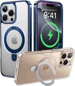 lot 5527 image: CASEKOO Blue Titanium for iPhone 16 Pro Max Case with Magnetic Ring Stand Compatible with MagSafe 16FT Military-Grade Protection Shockproof Polished Frame Phone Grip Cover 6.9 inch