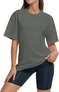 lot 5556 image: Women Oversized T Shirts Summer Casual Crewneck Short Sleeve Basic Tops Cotton Loose Fit Clothes L