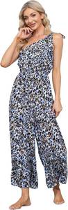 lot 5559 image: BUENOS NINOS Jumpuits for women one shoulder Waist elastic jumpsuits with Pockets L