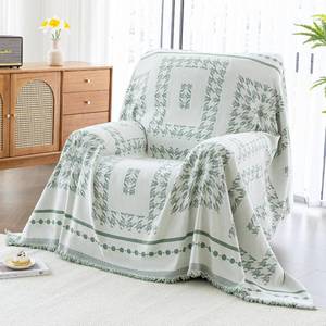 lot 5605 image: Houndstooth Sofa Covers Washable, Boho Couch Cover for Dogs Washablee, Sofa Blanket Cover, Medium Couch Covers for Recilner&Chair(1pcGreen59 71)