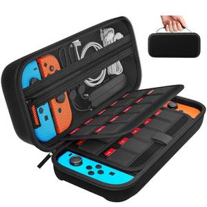 lot 5644 image: daydayup Switch Carrying Case Compatible with Nintendo SwitchSwitch OLED, with 20 Games Cartridges Protective Hard Shell Travel Carrying Pouch for Console & Accessories DS Case Black