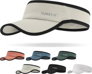 lot 5646 image: Sukeen Sport Performance Visor hat for Women Men,Lightweight Sun Hats Packable Empty Top Cap for Sun Protection and Outdoor Grey
