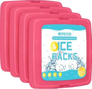 lot 5654 image: MIYCOO Ice Packs for Lunch Boxes & Lunch Bag - Quick Freeze Ice Pack Space Saving Freezer Packs - Reusable Slim Original Cool Pack - Cooler Accessories for Beach, Camping and Fishing