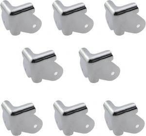 lot 5681 image: Iron Clad Corner Audio Case Protector - 8PCS 1 inch Silver Triangle Loudspeaker Shield