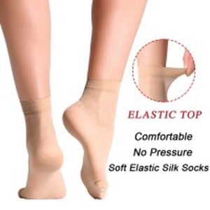 lot 5715 image: 20 Pairs Womens Sheer Ankle Calf Silk Sock for Women Girls