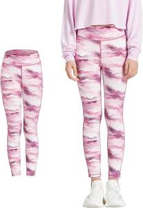 lot 5720 image: Girls Printed Leggings UPF 50 Lightweight Breathable Athletic Pants for Girls Cool&Smooth Touch Summer Activewear 12-13Y Purple
