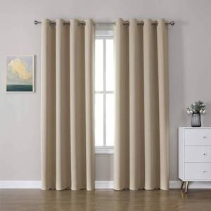 lot 5723 image: CUCRAF Beige Blackout Curtains 108 Inch Length 2 Panels Set Room Darkening Curtains & Drapes for Living Room Bedroom Thermal Insulated Light Blockin